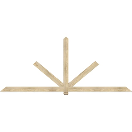 Ekena Millwork Kennewick Rough Sawn Timber Gable Bracket, Douglas Fir, 108"W x 45"H x 2"D x 4"F, 10/12 Pitch GBW108X45X0204KEN00RDF